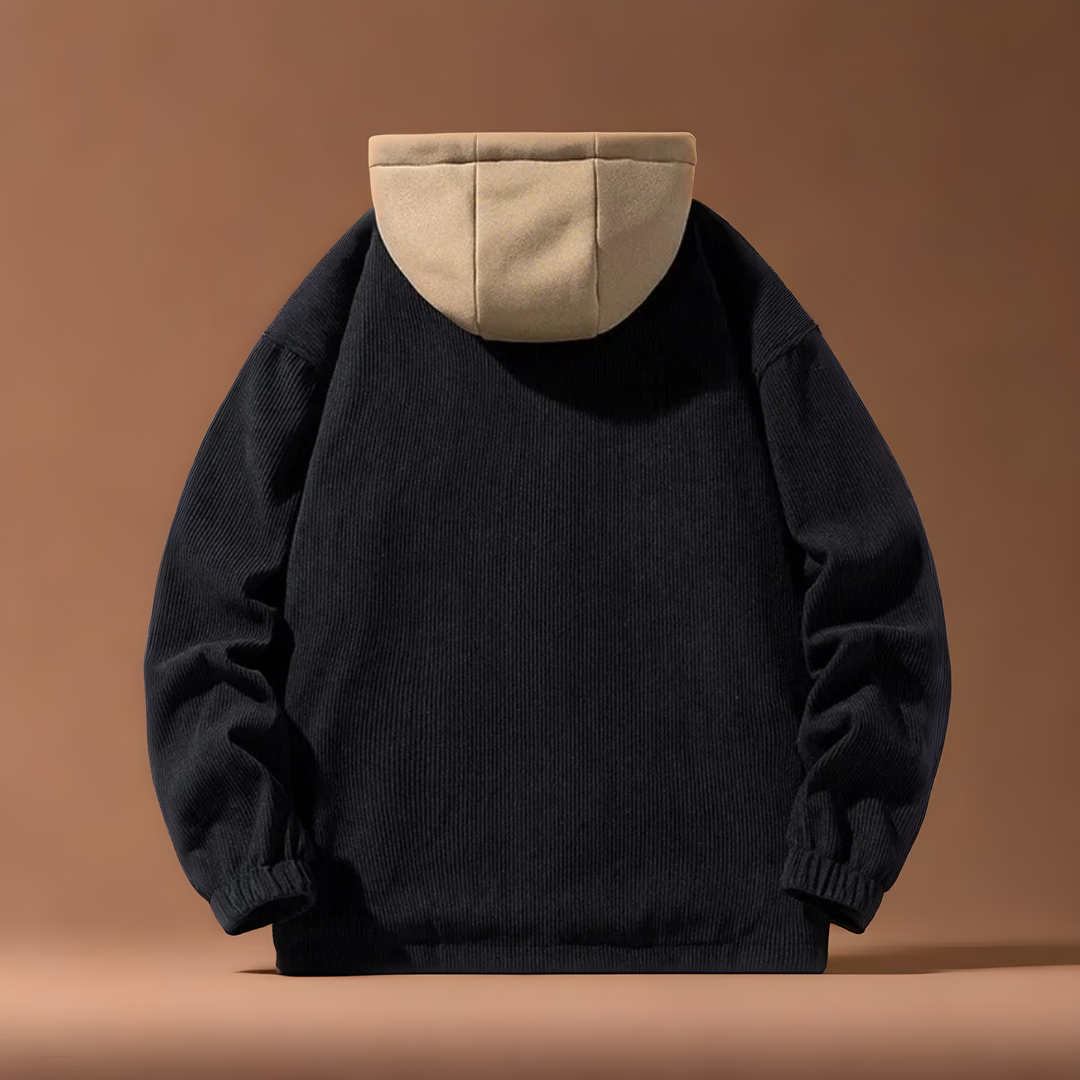 Men's Insulated Corduroy Jacket with Hood