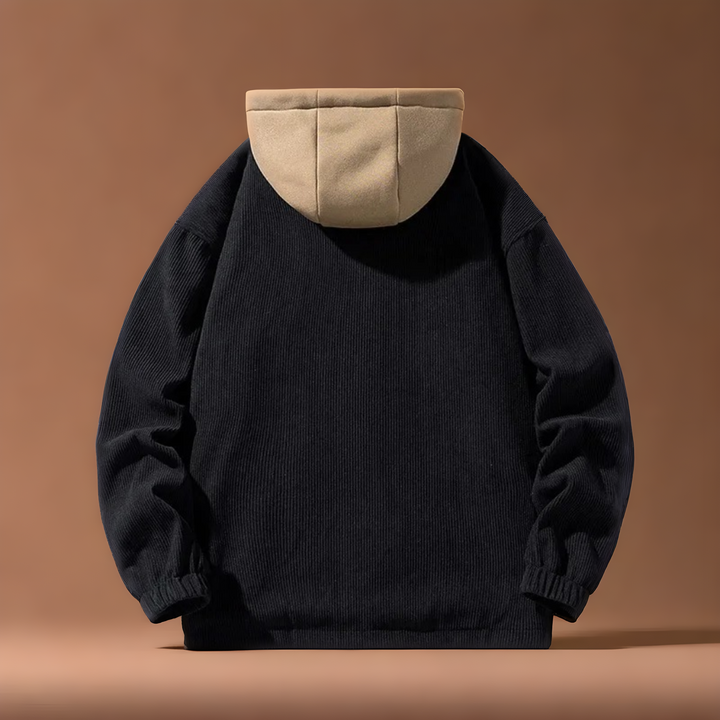Men's Insulated Corduroy Jacket with Hood