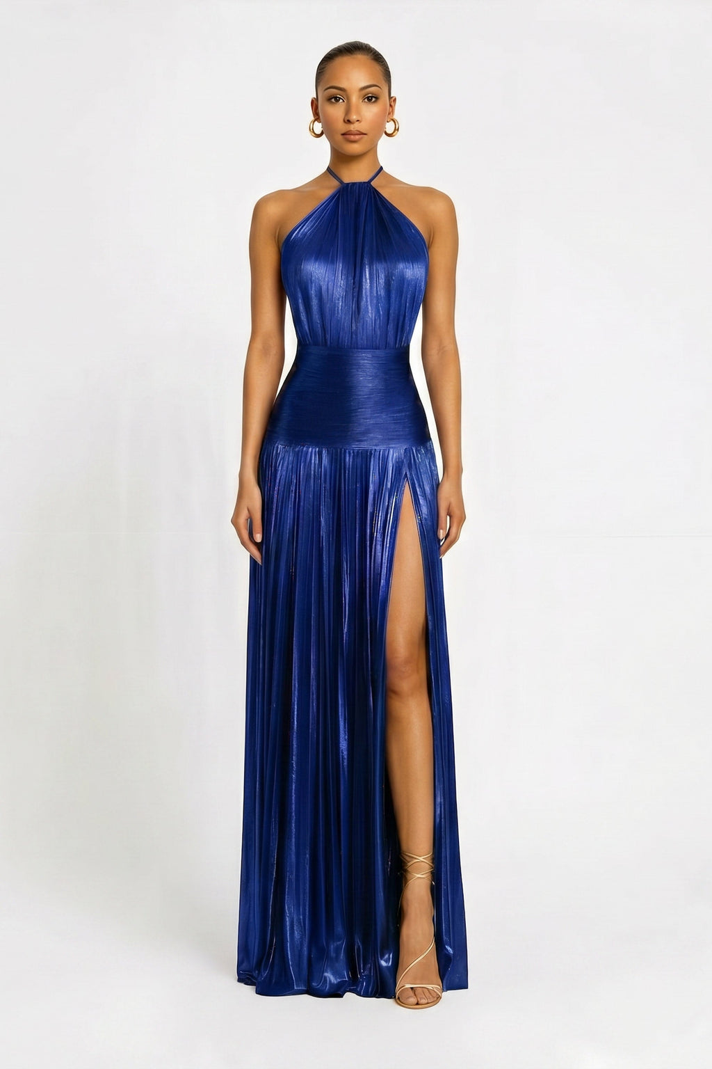 Ines Metallic Halter Gown Elite