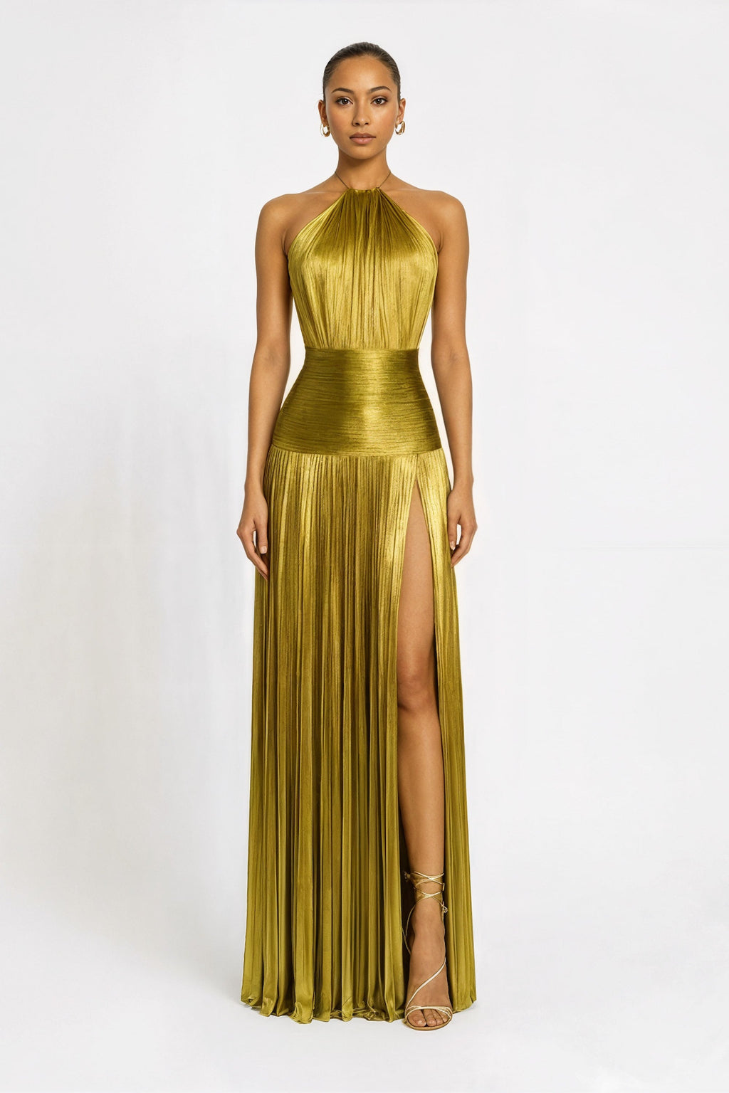 Ines Metallic Halter Gown Elite