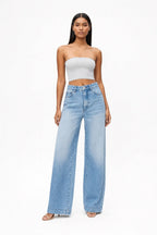 Ines Wide Leg Jeans Acid Wash Elite