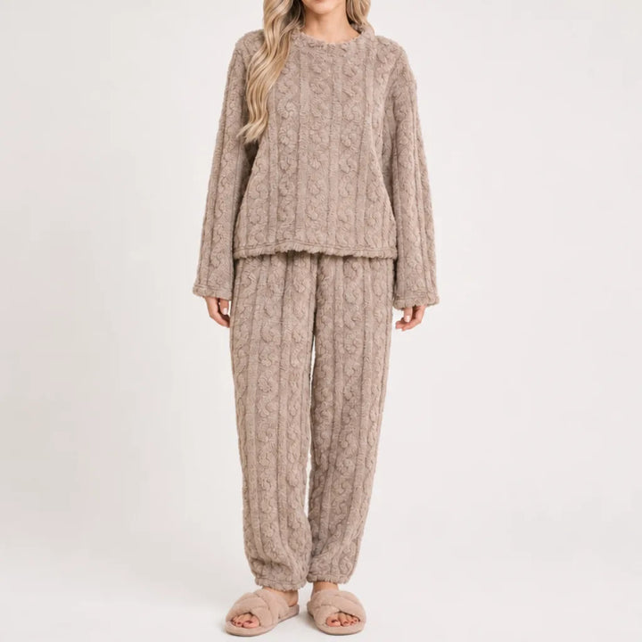 Women's Soft Fleece Pajama Set Cozy Loungewear