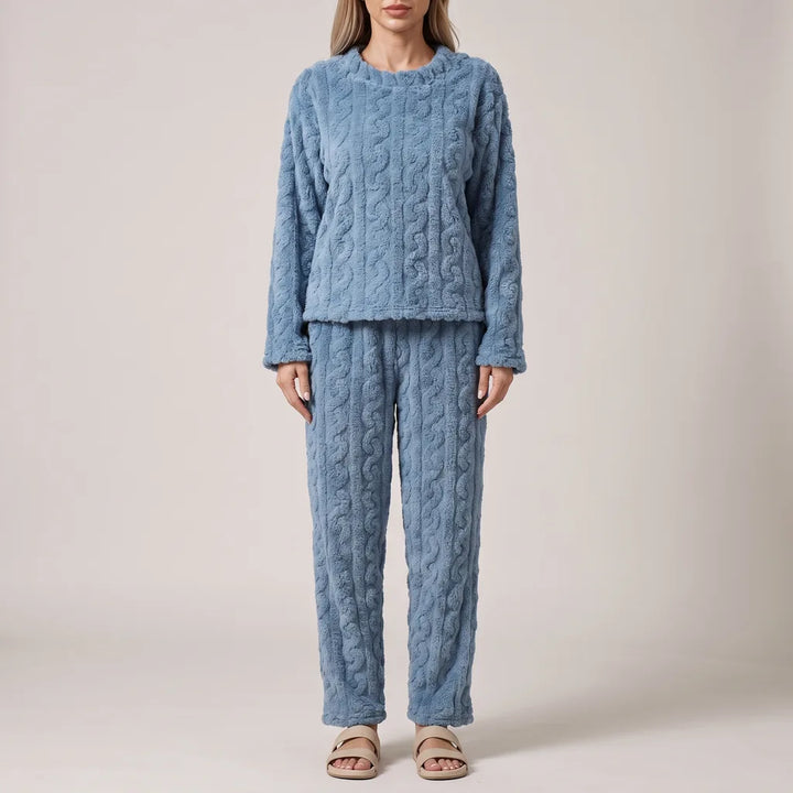 Women's Soft Fleece Pajama Set Cozy Loungewear