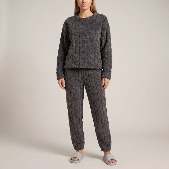 Women's Soft Fleece Pajama Set Cozy Loungewear