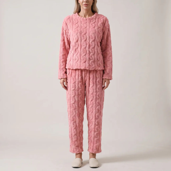 Women's Soft Fleece Pajama Set Cozy Loungewear