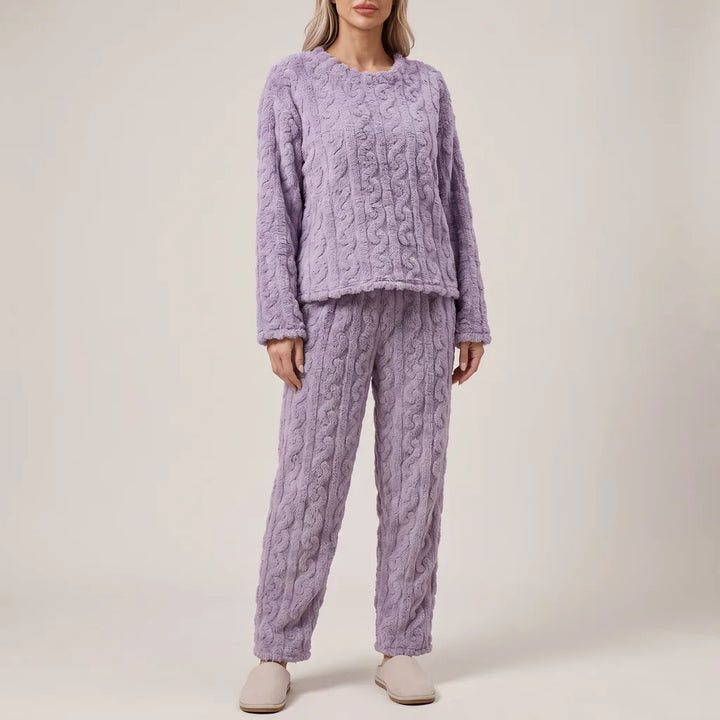 Women's Soft Fleece Pajama Set Cozy Loungewear