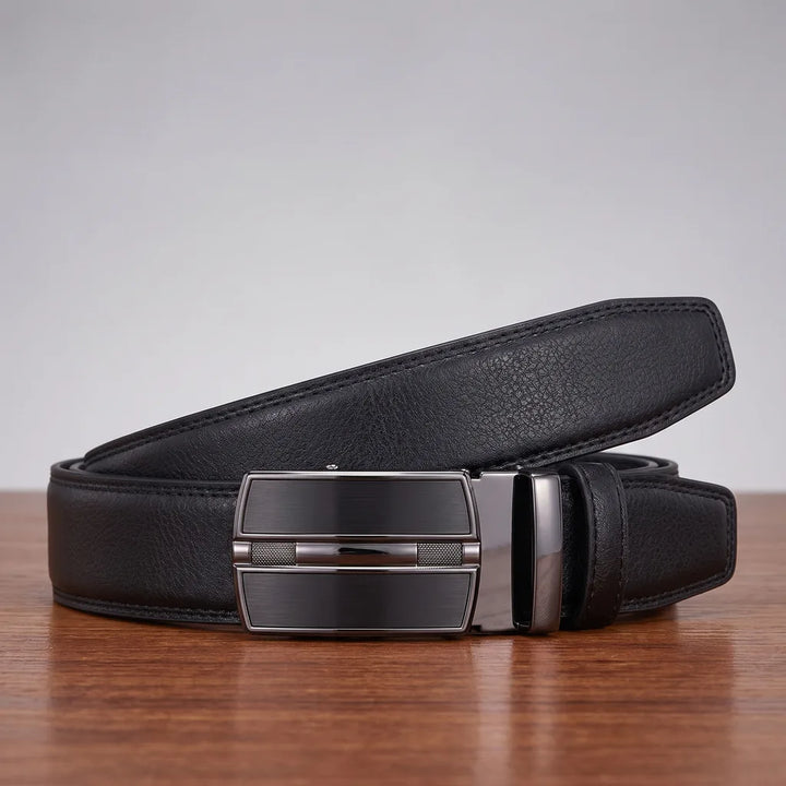 Men's Leather Buckle Belt - Full-Grain Casual Jean Strap