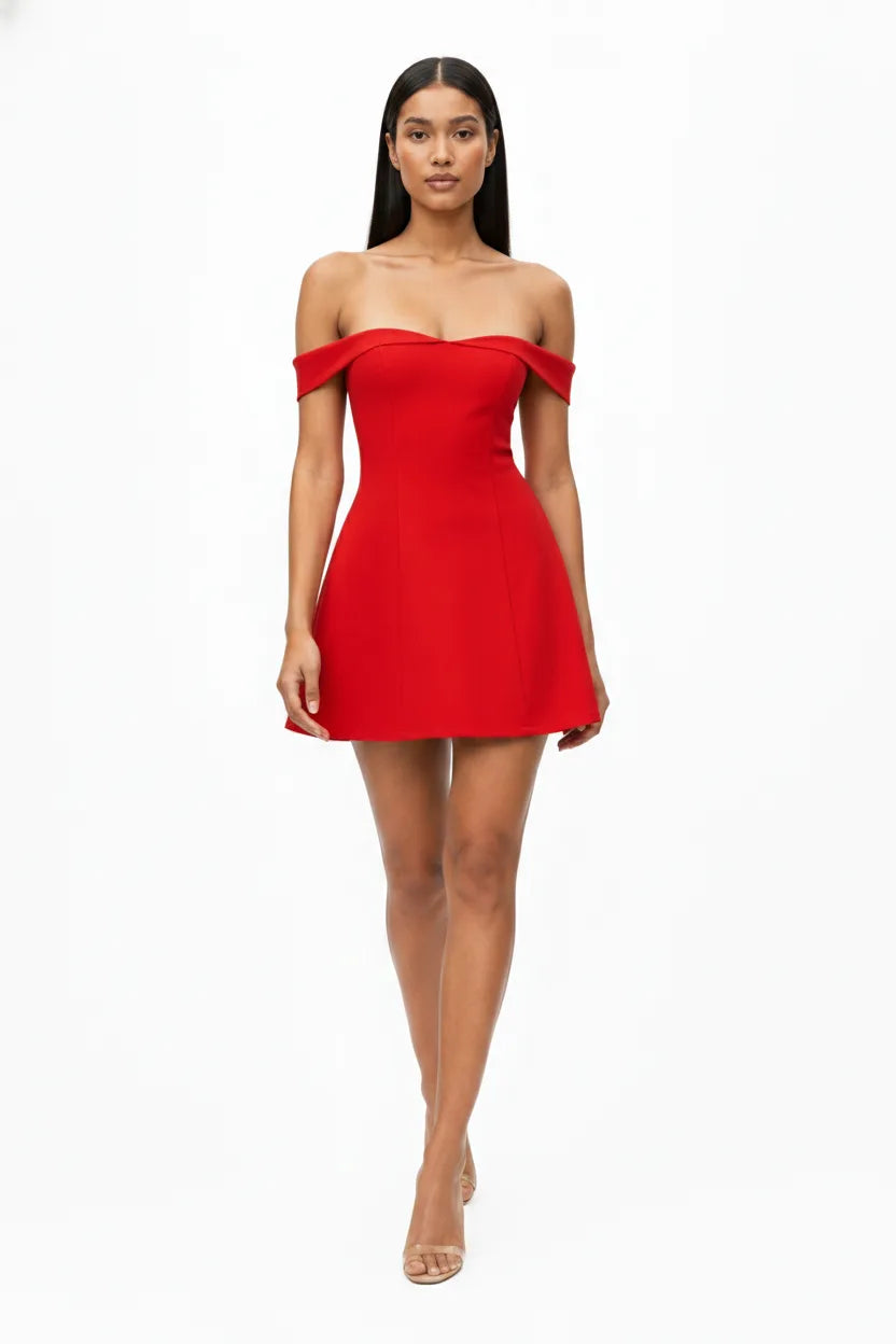 Kenna Couture Off Shoulder Dress