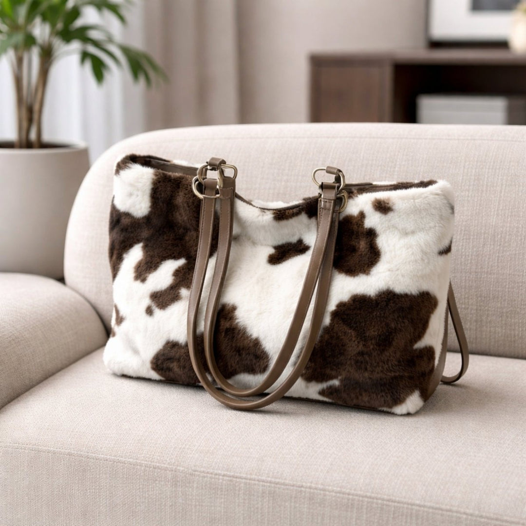 Kaelan Tote Bag - Faux Fur Spacious Everyday Carry