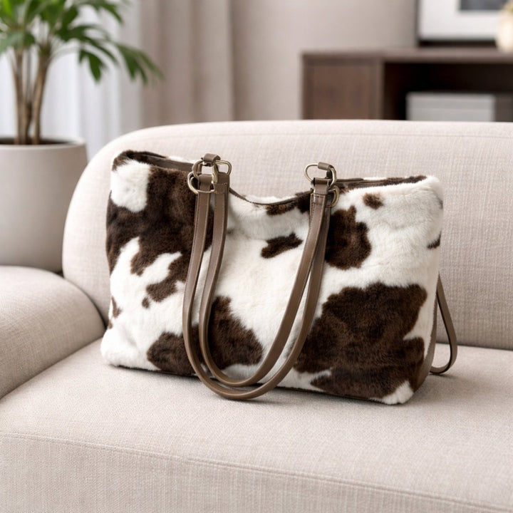Kaelan Tote Bag - Faux Fur Spacious Everyday Carry