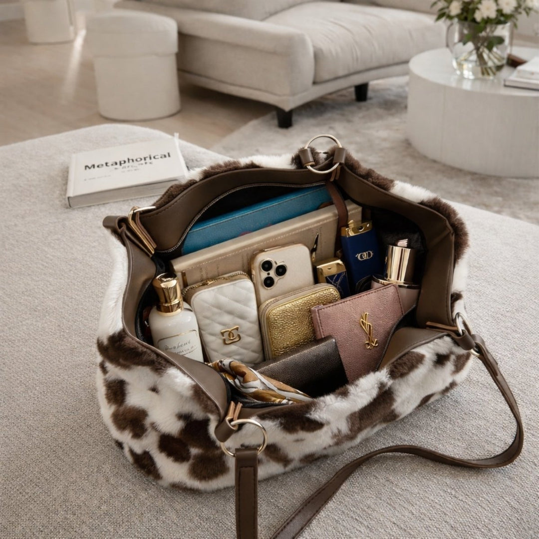Kaelan Tote Bag - Faux Fur Spacious Everyday Carry