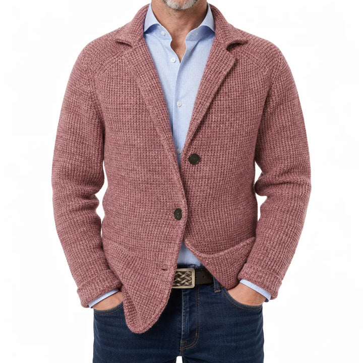 Men's Knit Patch Pocket Blazer Relaxed Fit Jacket