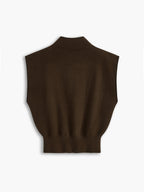Noira | Women's Mock Neck Sleeveless Top Padded Shoulder Vest