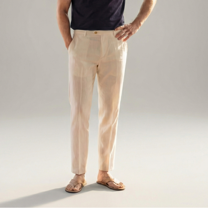 Linen Pants Men Summer Casual Formal