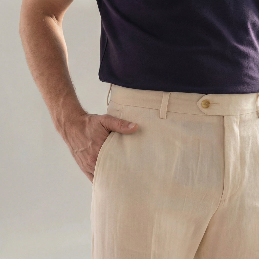 Linen Pants Men Summer Casual Formal