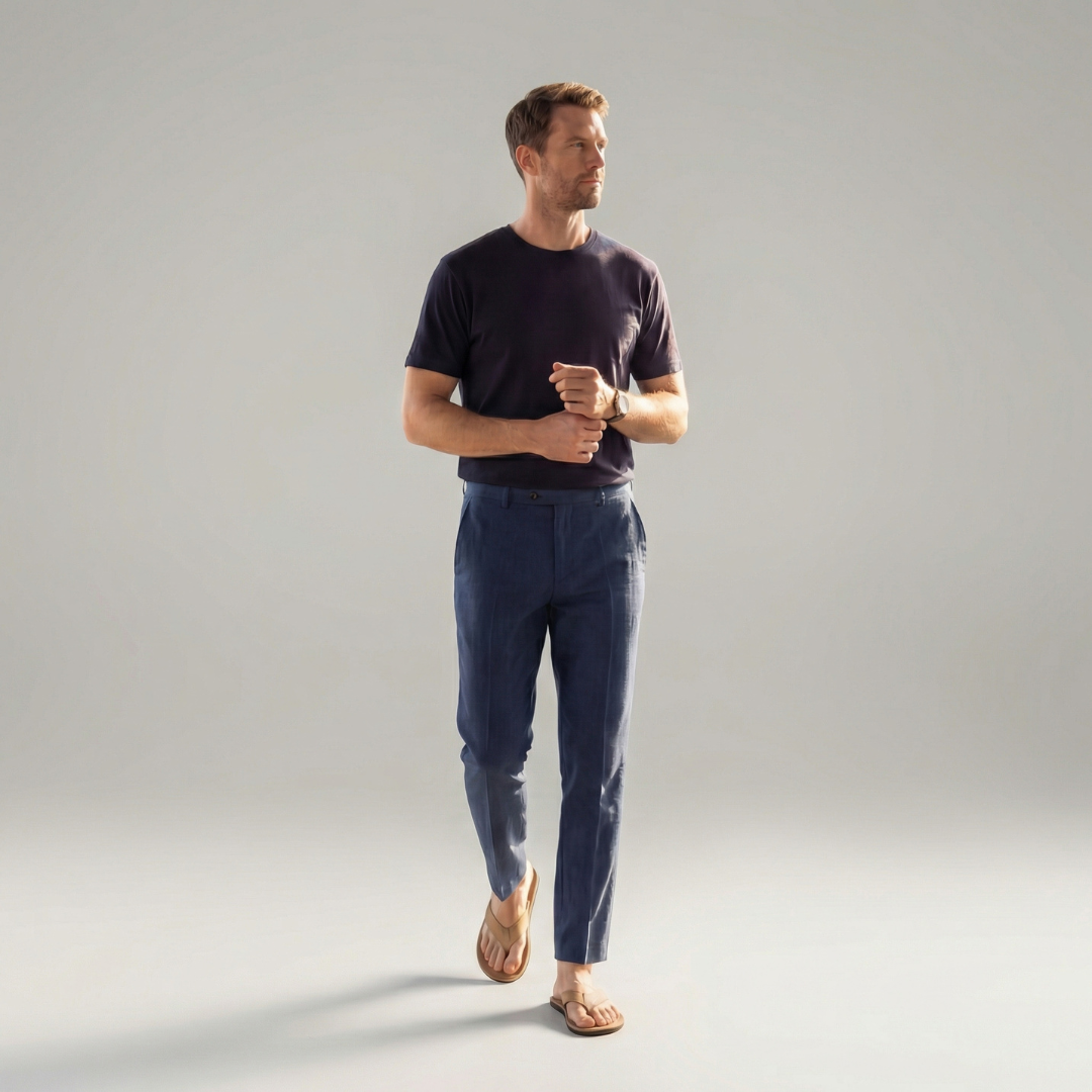Linen Pants Men Summer Casual Formal