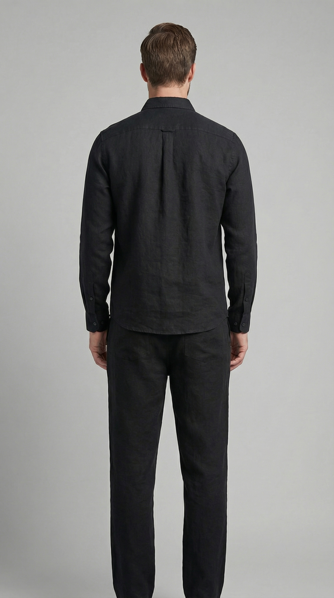 Linnen Co-Ord Set Heren Lange Mouwen Casual