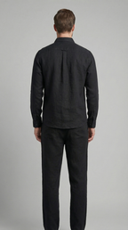 Linnen Co-Ord Set Heren Lange Mouwen Casual