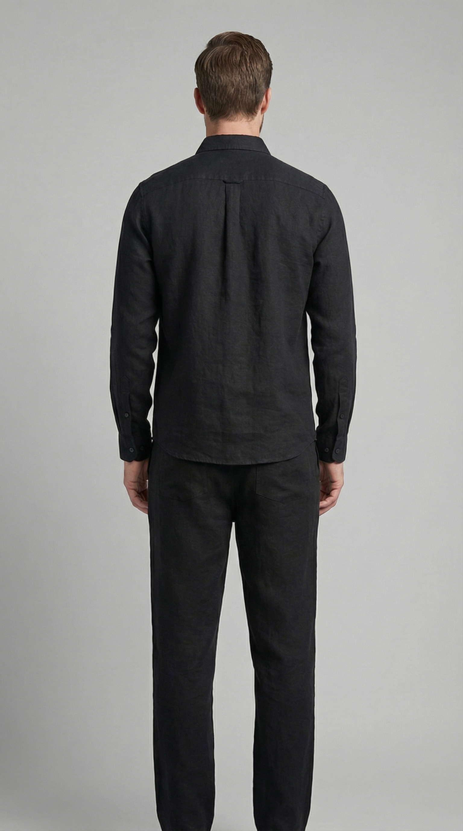 Linnen Co-Ord Set Heren Lange Mouwen Casual