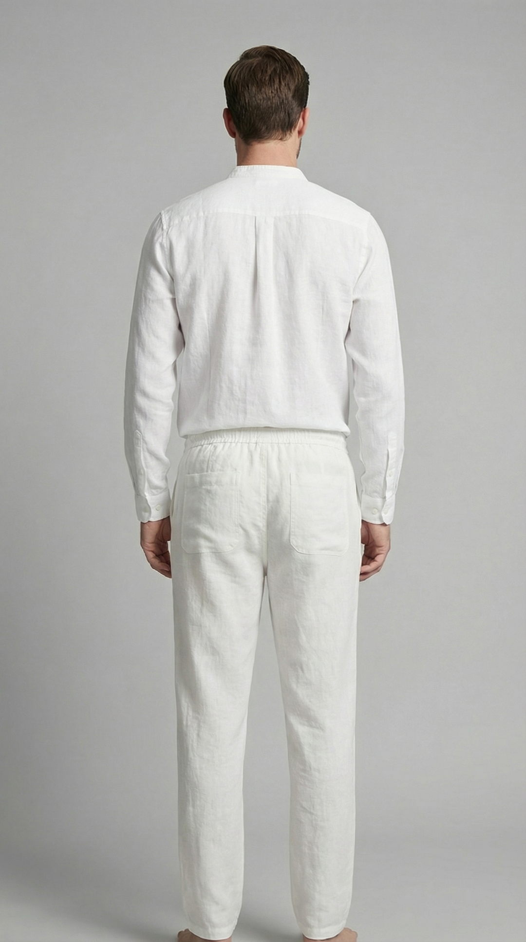 Linnen Co-Ord Set Heren Lange Mouwen Casual