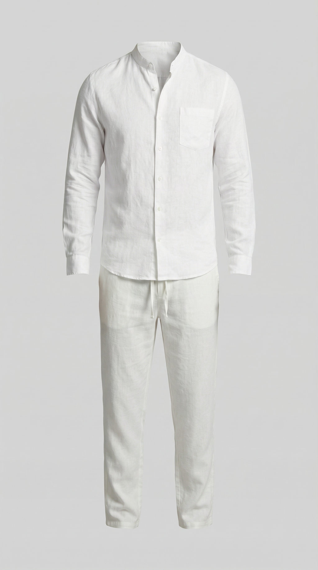 Linnen Co-Ord Set Heren Lange Mouwen Casual