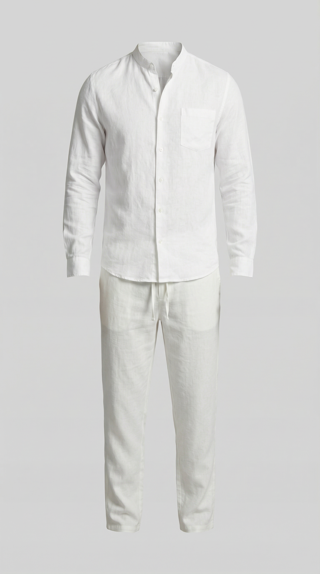 Linnen Co-Ord Set Heren Lange Mouwen Casual