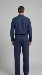 Linnen Co-Ord Set Heren Lange Mouwen Casual