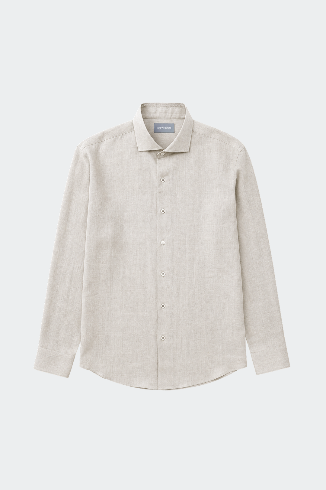 Linen Shirt Men Relaxed Fit Spread Collar