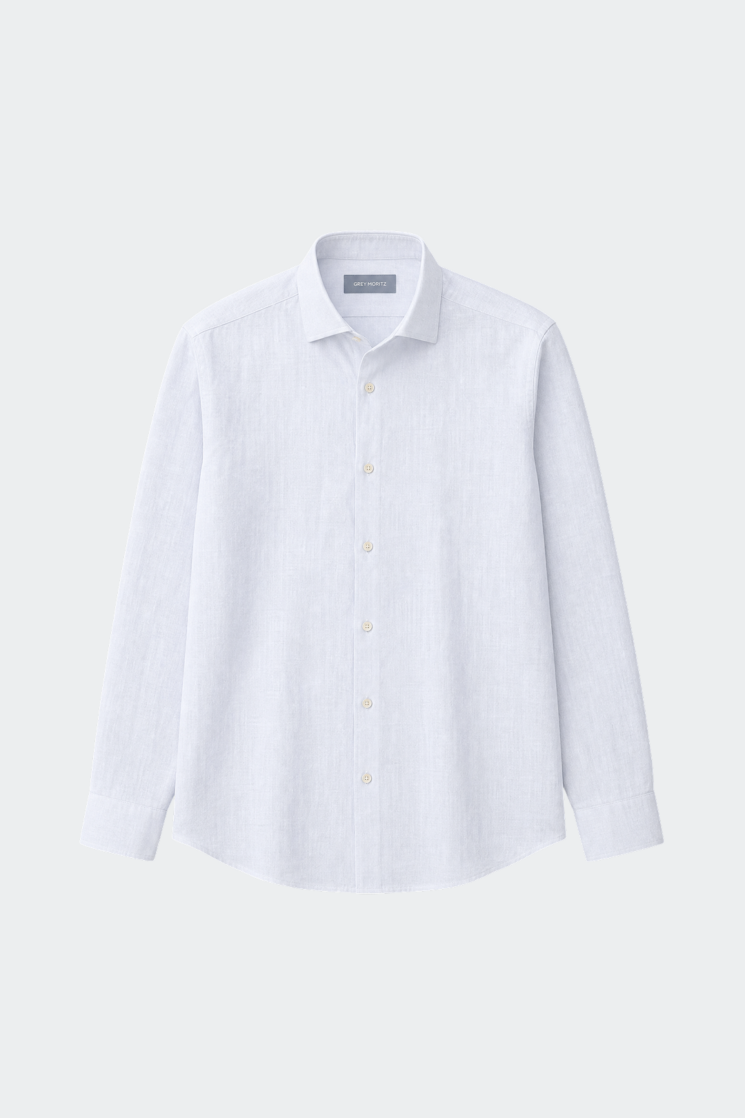 Linen Shirt Men Relaxed Fit Spread Collar