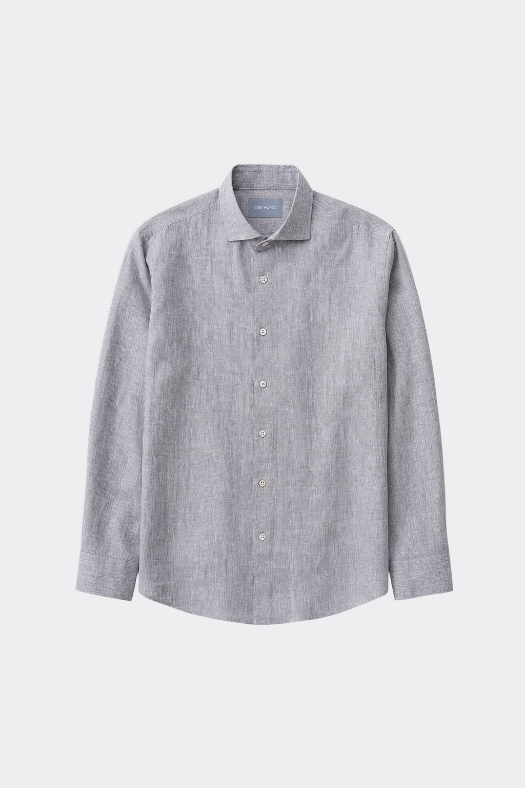 Linen Shirt Men Relaxed Fit Spread Collar