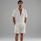 Men's Linen Short Sleeve Set - Casual Summer Outfits