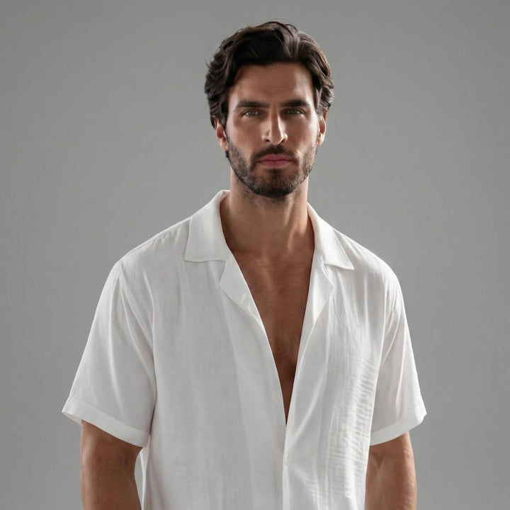 Men's Linen Short Sleeve Set - Casual Summer Outfits