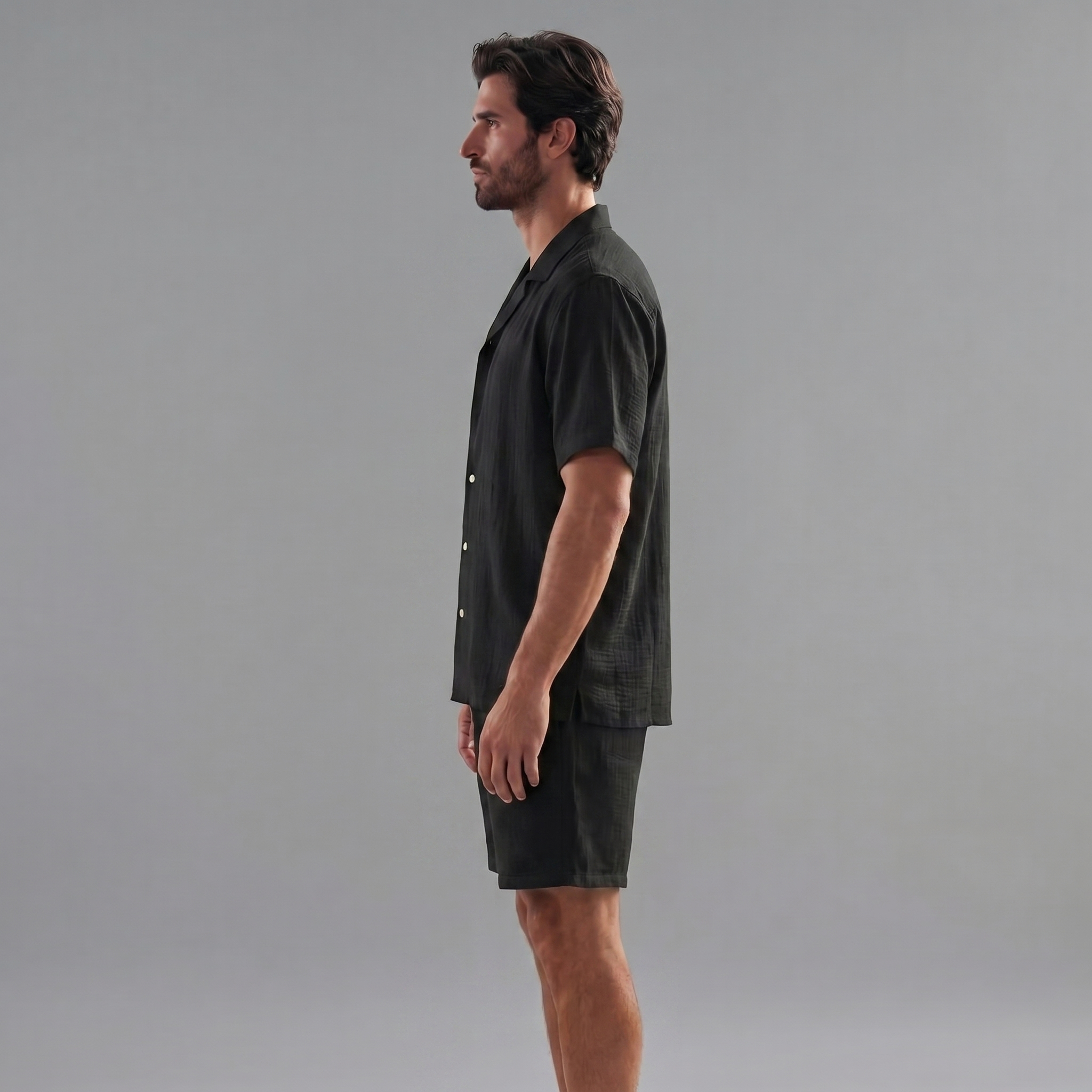 Men's Linen Short Sleeve Set - Casual Summer Outfits