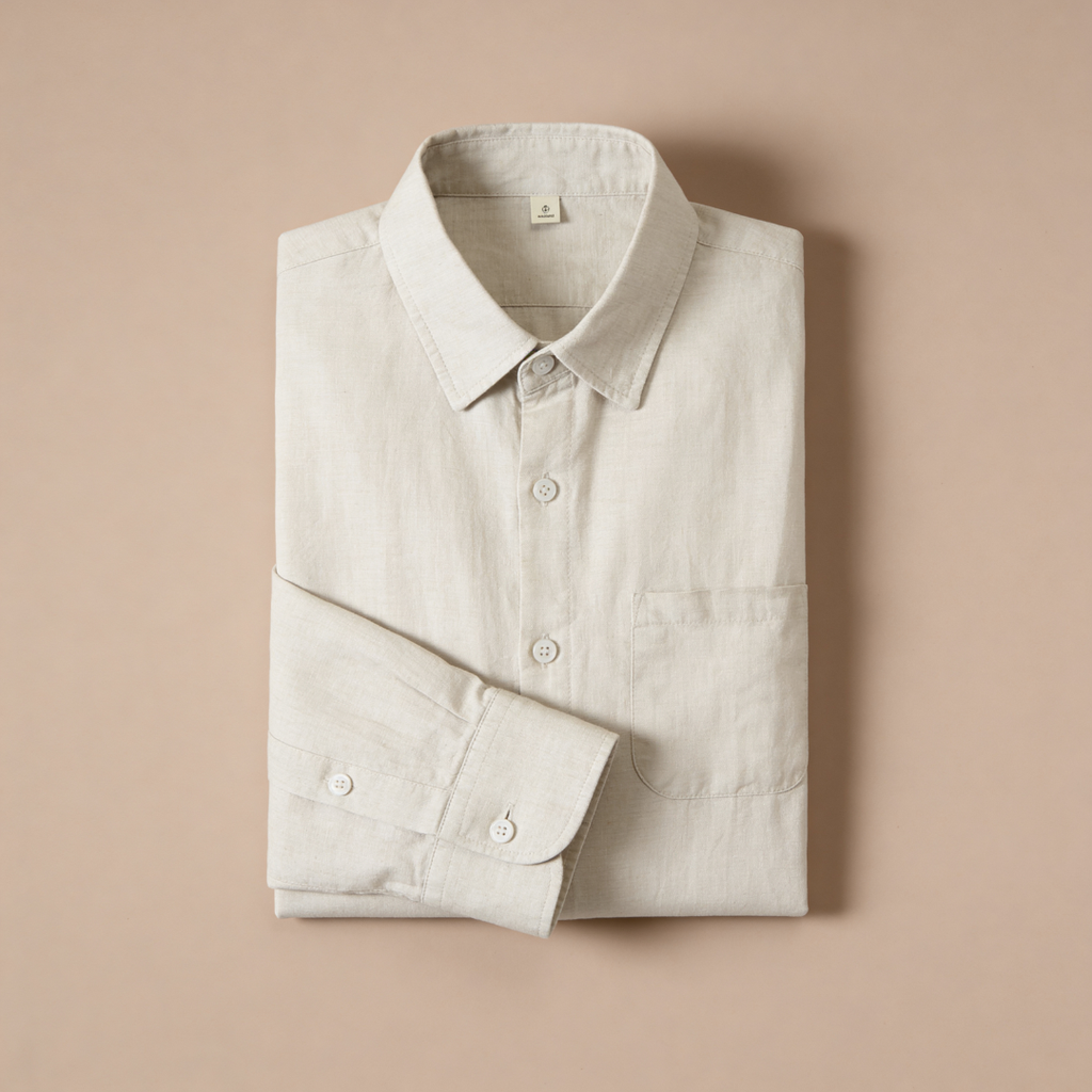 Linnen Shirt Heren Lange Mouwen Casual Zomer