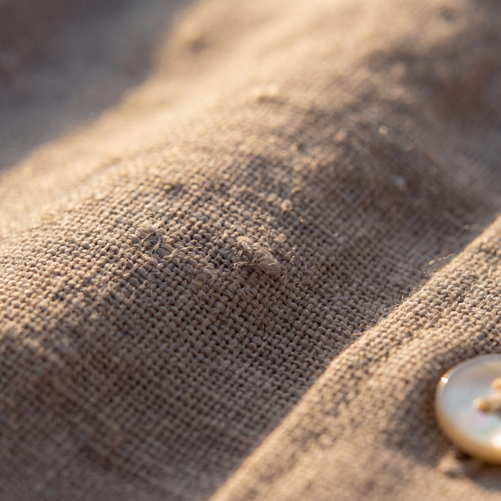 Men's Long Sleeve Linen Shirt - Casual Summer Button-Down