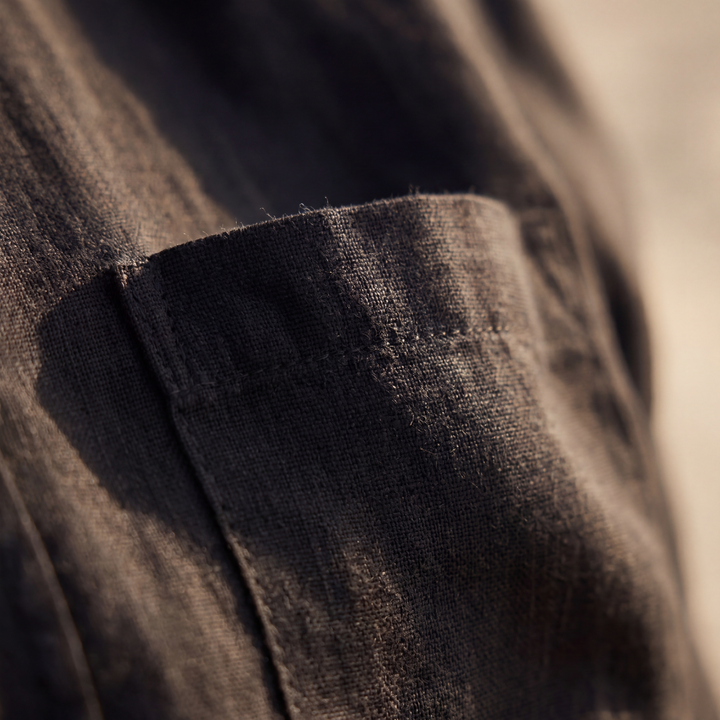 Men's Long Sleeve Linen Shirt - Casual Summer Button-Down