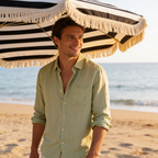 Linnen Shirt Heren Lange Mouwen Casual Zomer