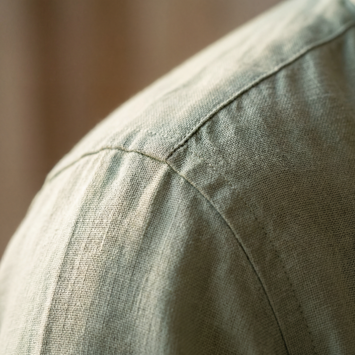 Men's Long Sleeve Linen Shirt - Casual Summer Button-Down
