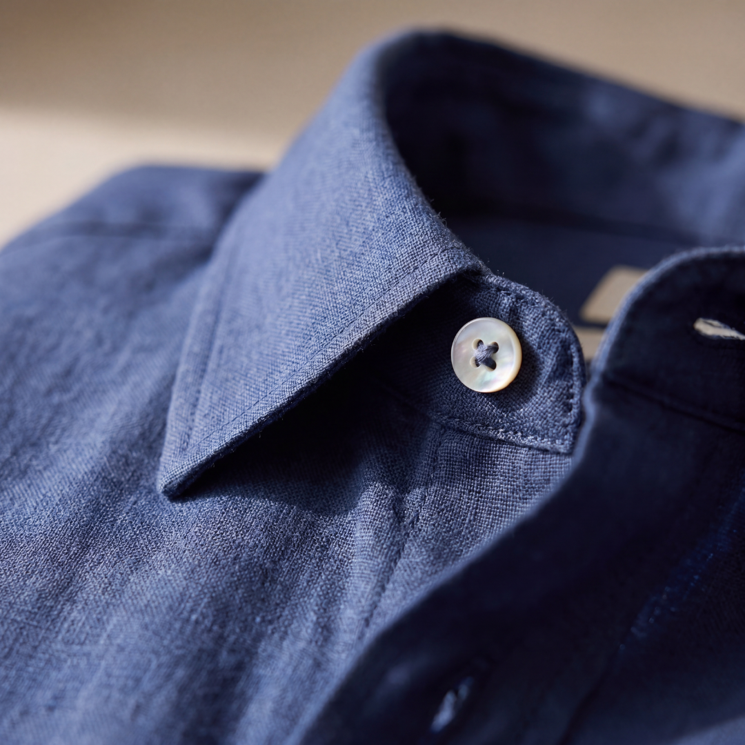 Men's Long Sleeve Linen Shirt - Casual Summer Button-Down