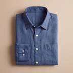 Linnen Shirt Heren Lange Mouwen Casual Zomer