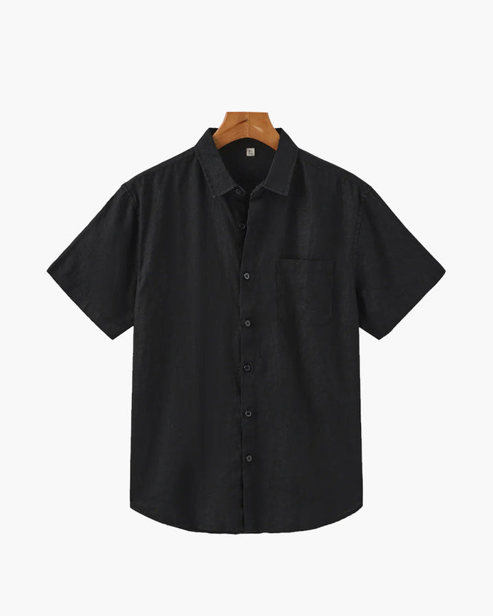 Men's Formal Linen Shirt - Smart Tailored Summer Dress Shirt