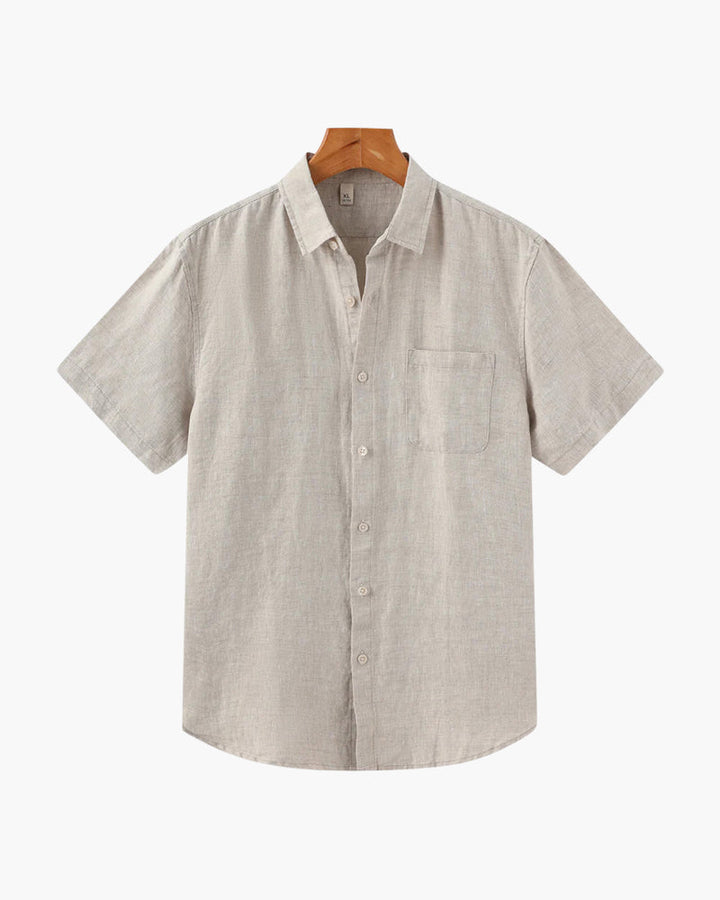 Men's Formal Linen Shirt - Smart Tailored Summer Dress Shirt