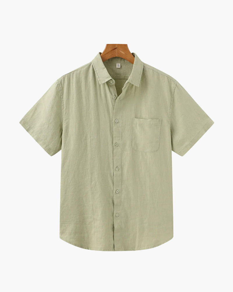 Men's Formal Linen Shirt - Smart Tailored Summer Dress Shirt