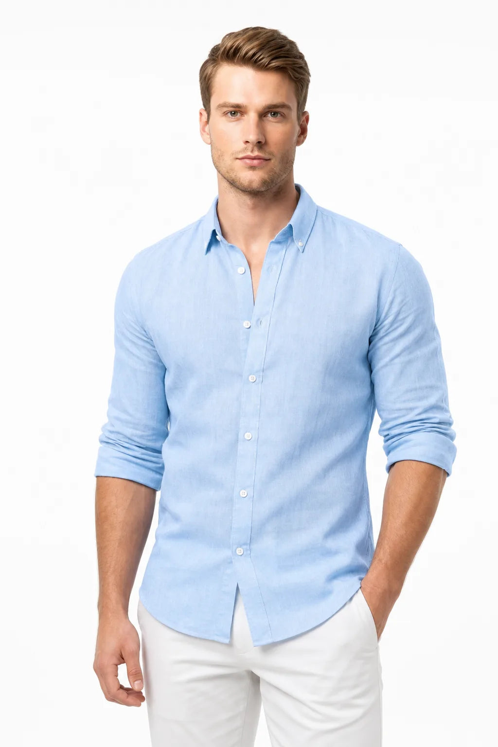 Luca Slim Linen Shirt Reserve