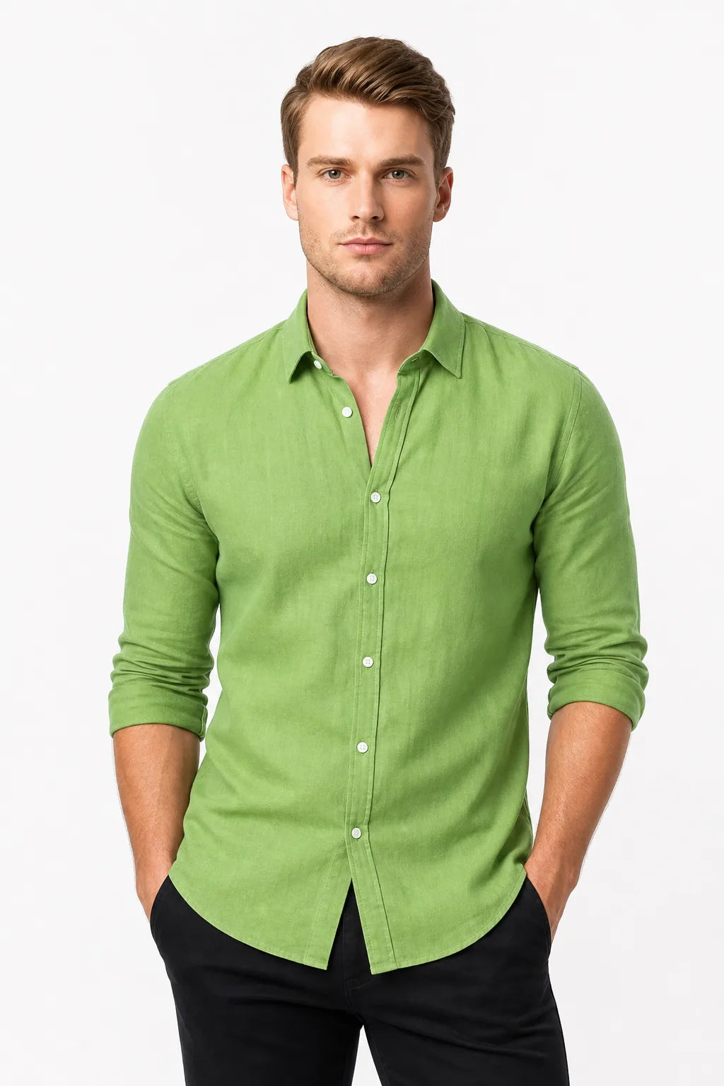 Luca Slim Linen Shirt Reserve