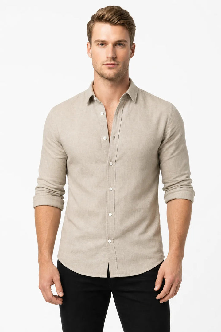 Luca Slim Linen Shirt Reserve