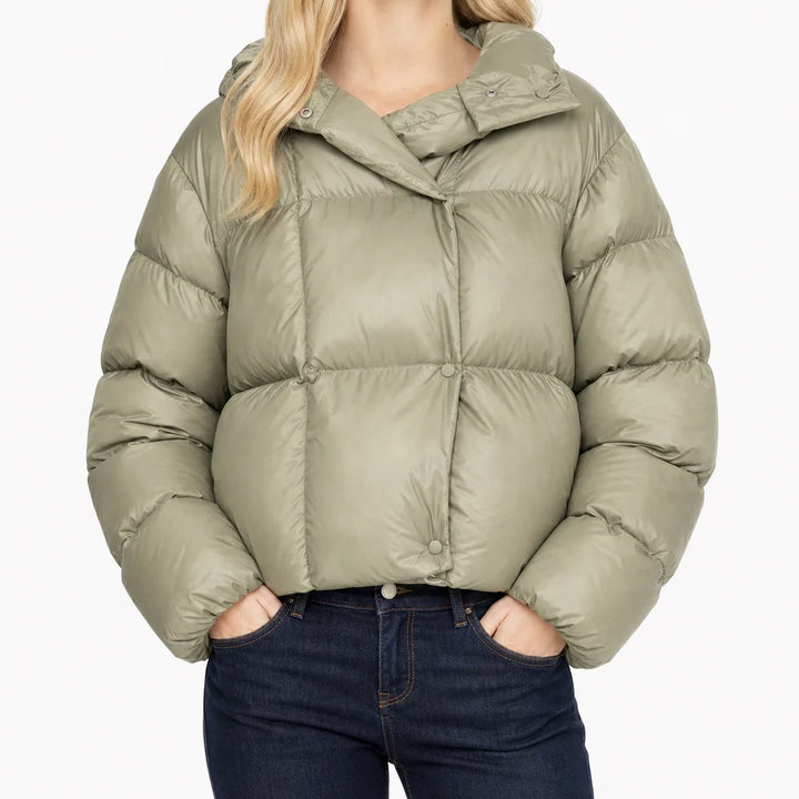 Women's Quilted Puffer Jacket Oversized Hooded Coat