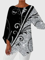 Lyanna | Women's Butterfly Print Asymmetric Hem Top