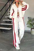 Lydia | Women's Striped Zip Up Track Suit Set