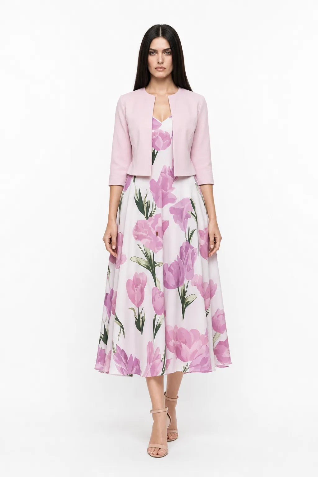 Lyra Floral Crepe Jacket Dress VIP